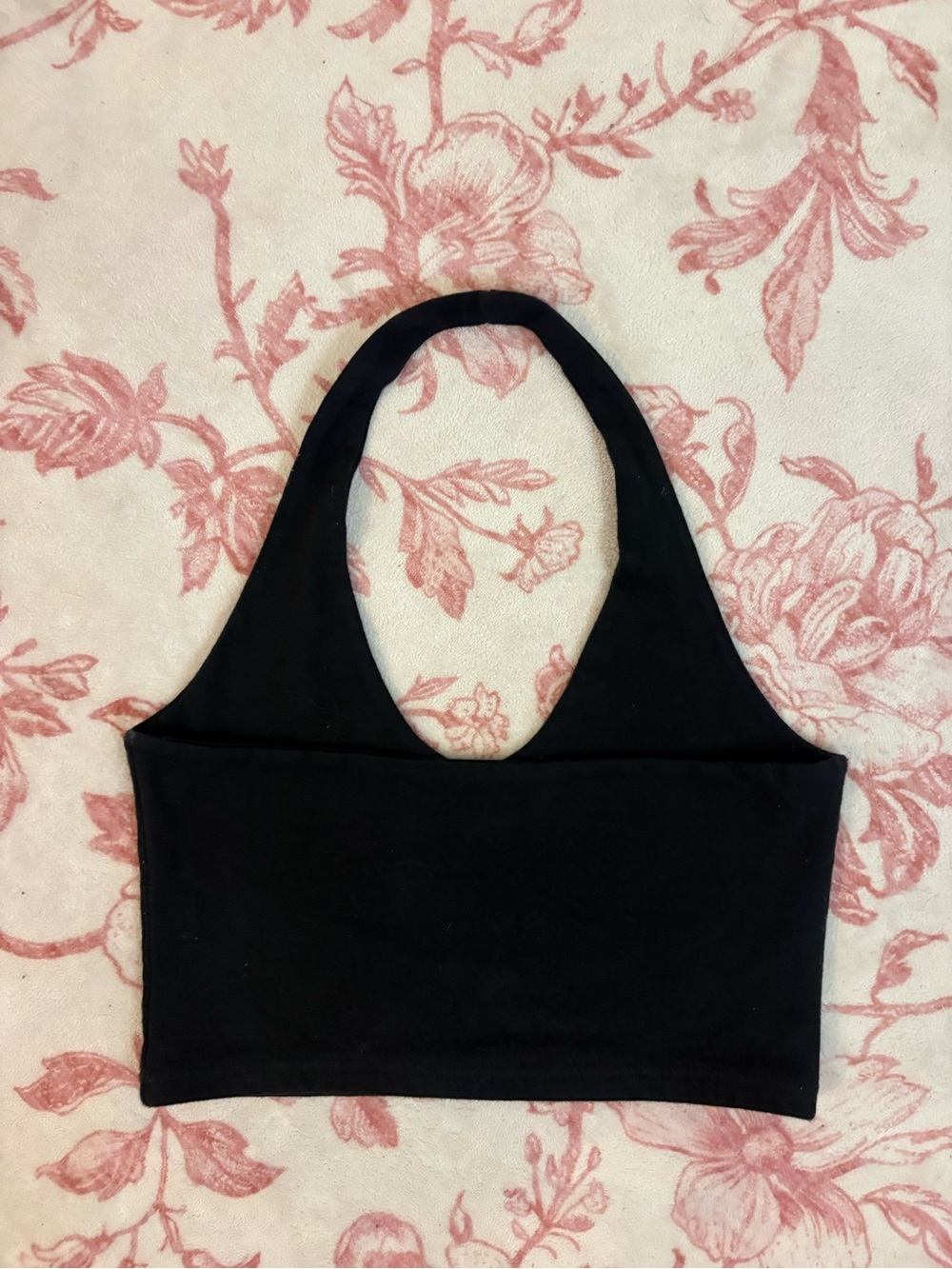 Brandy black crop halter top